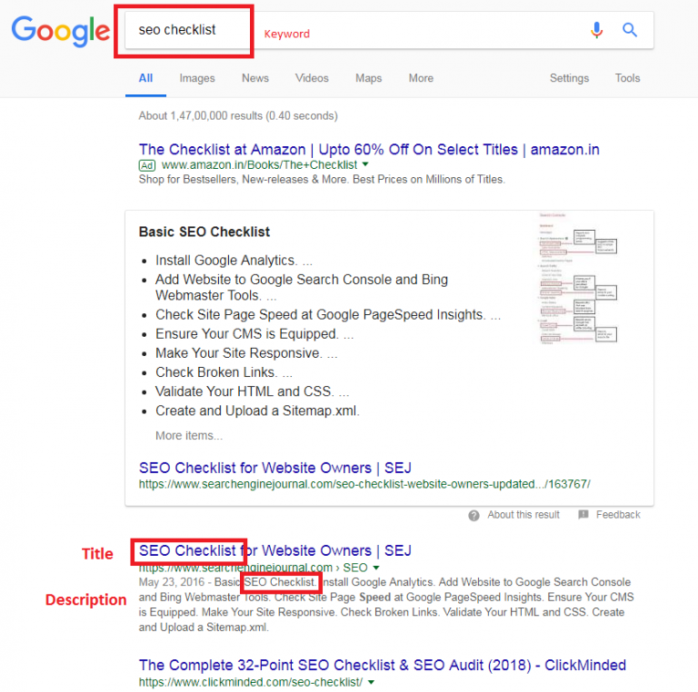 SEO Checklist