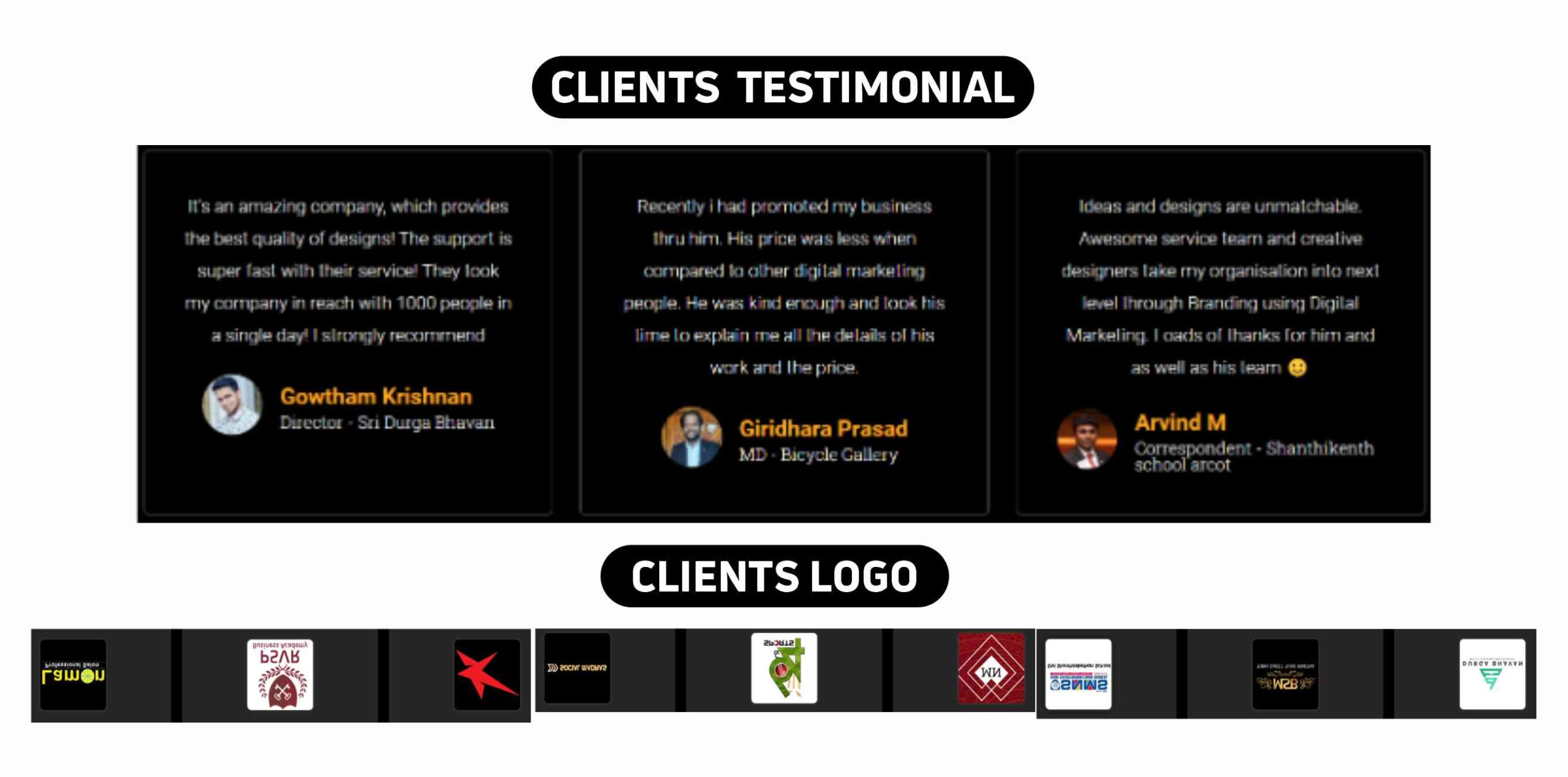 Brand Brewerz Clients Testimonial & Logo