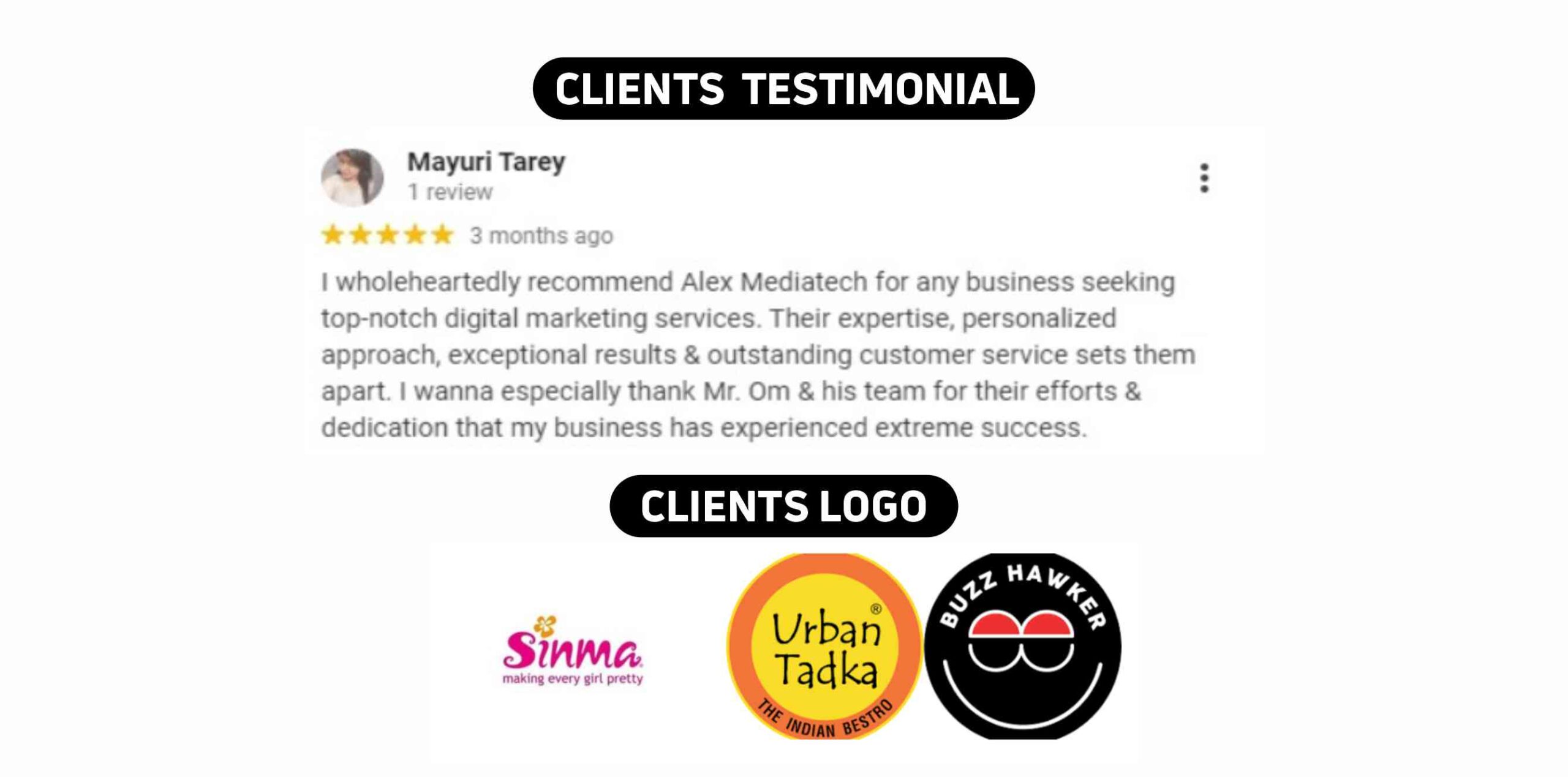 Alex Mediatech Clients Testimonials & Logos