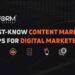10 Must-Know Content Marketing Tips for Digital Marketers