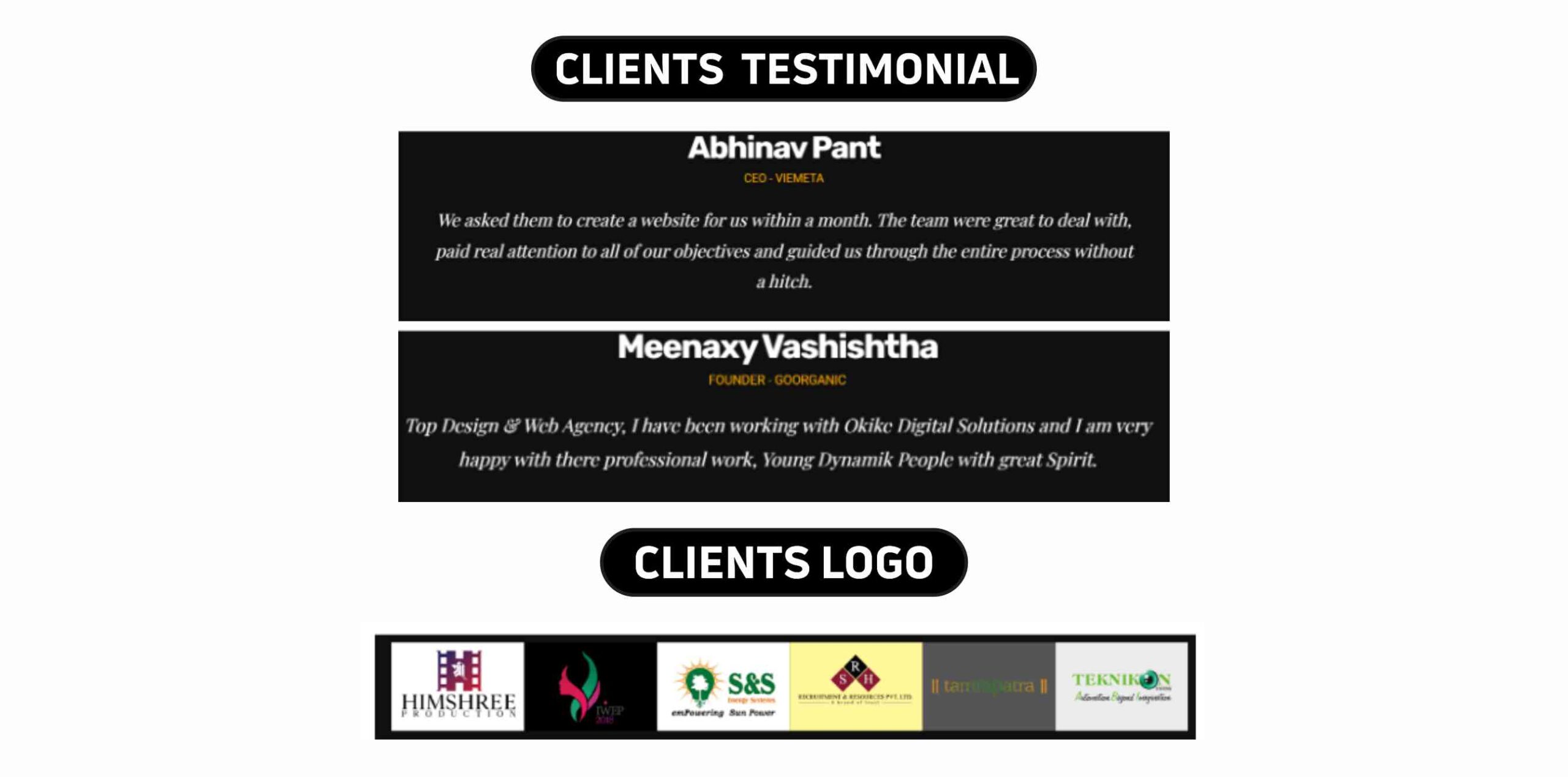 Okike Digital Client Testimonial & Client Logos