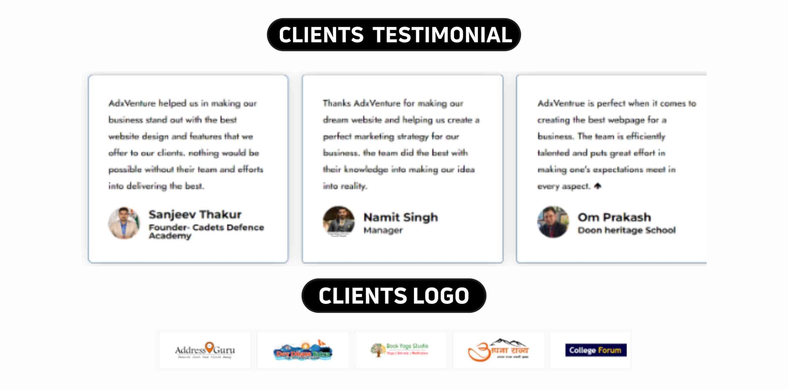 AdxVenture Client Testimonial & Client Logos