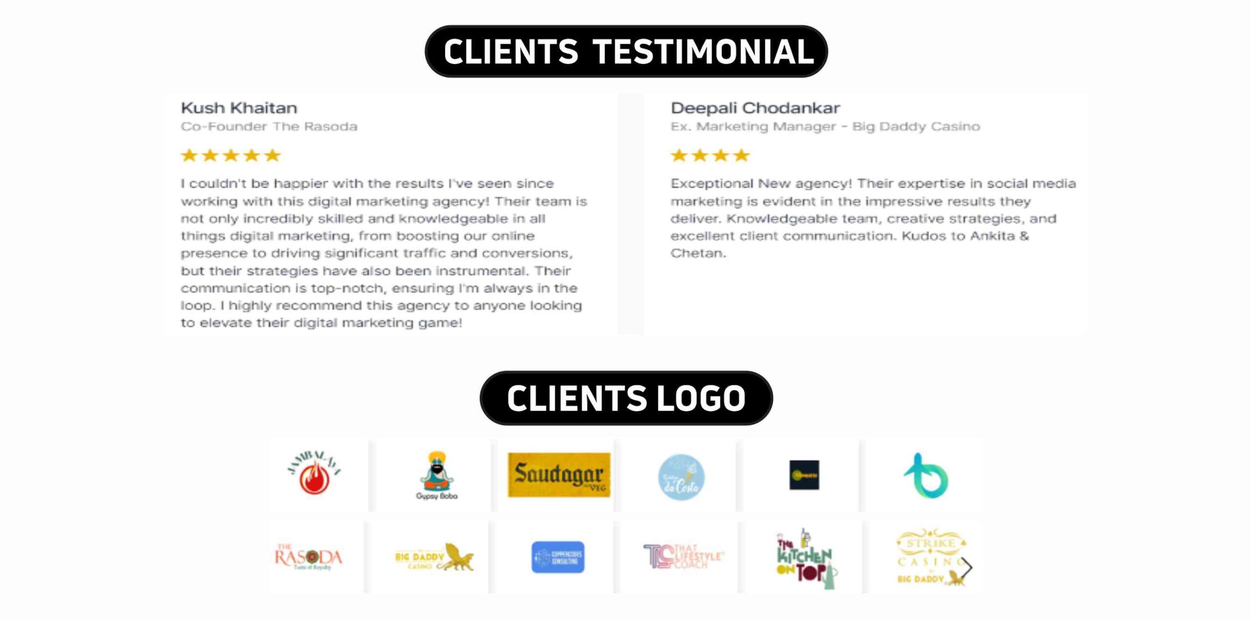 DGTive Client Testimonials & Logos