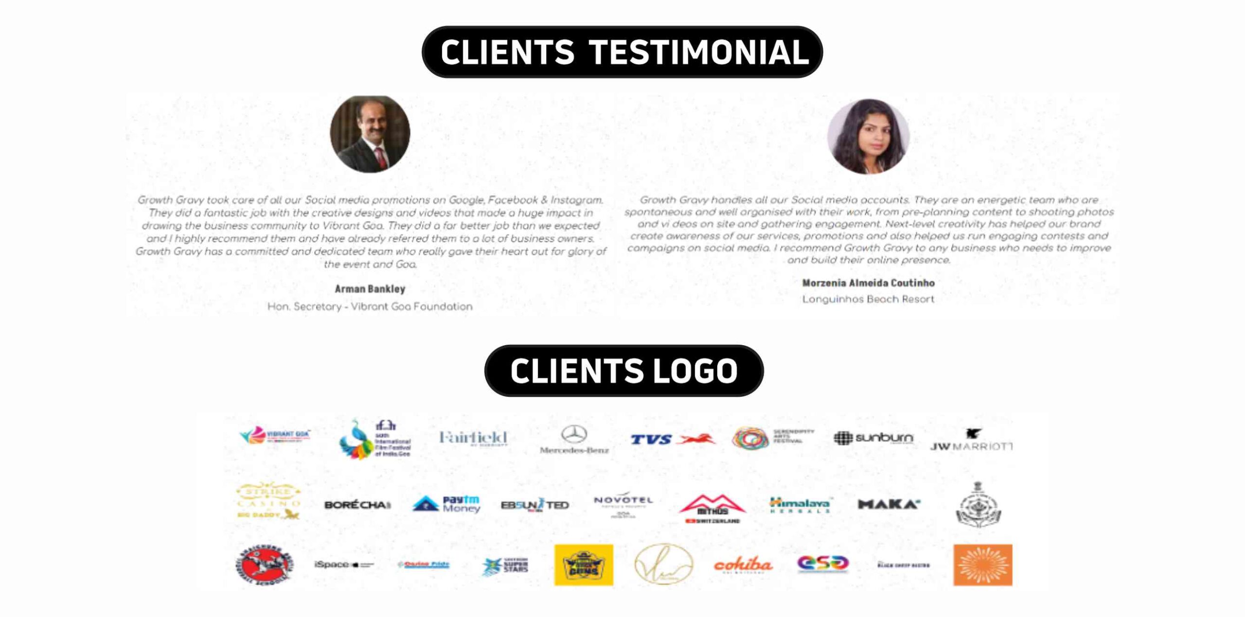 Growth Gravy Client Testimonials & Client Logos