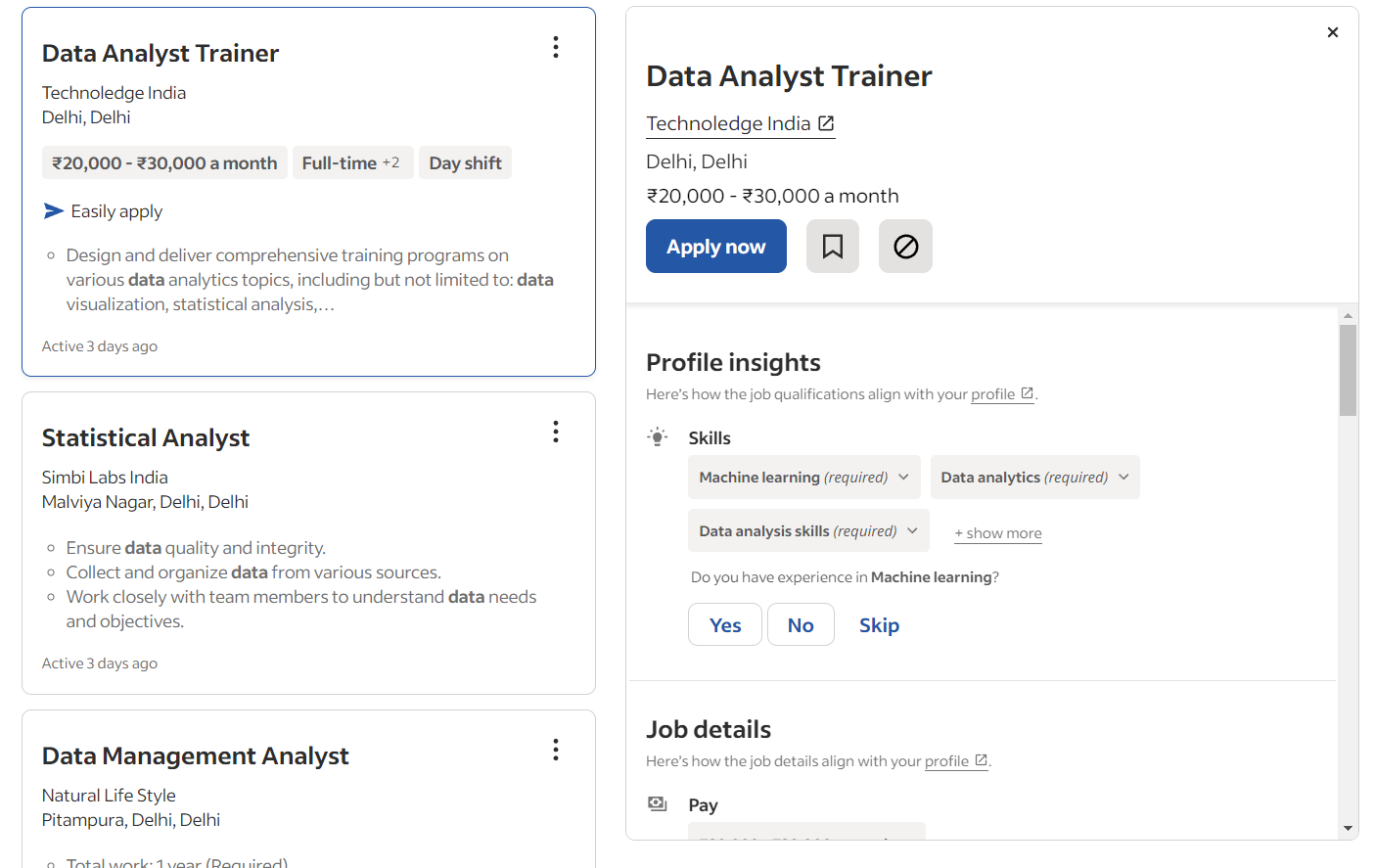 Current Job Openings in Data Analytics in Delhi